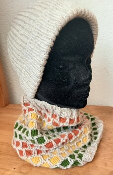 Patroon voor kol in honinggraatsteek